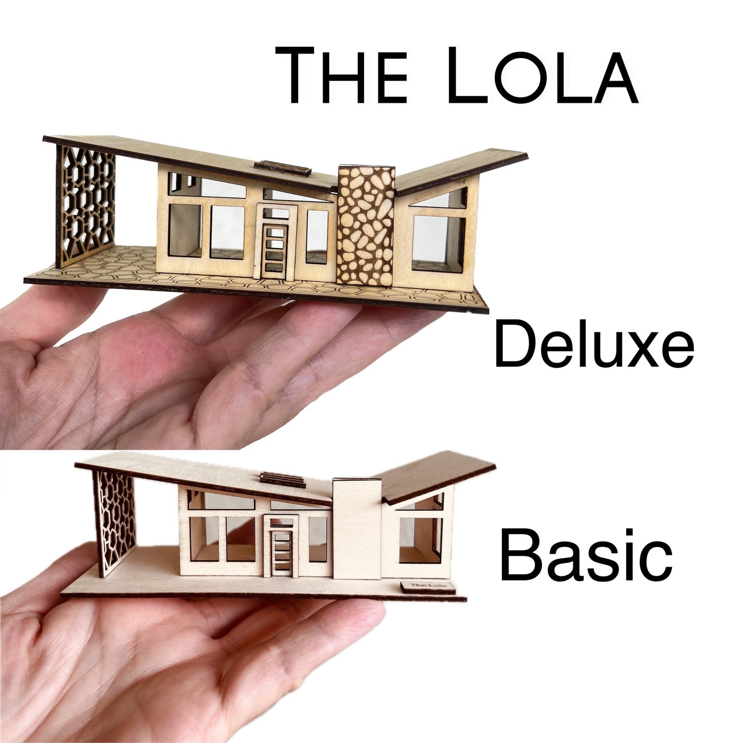 The Lola Basic Mid Century Modern Miniature Dollhouse 1:144