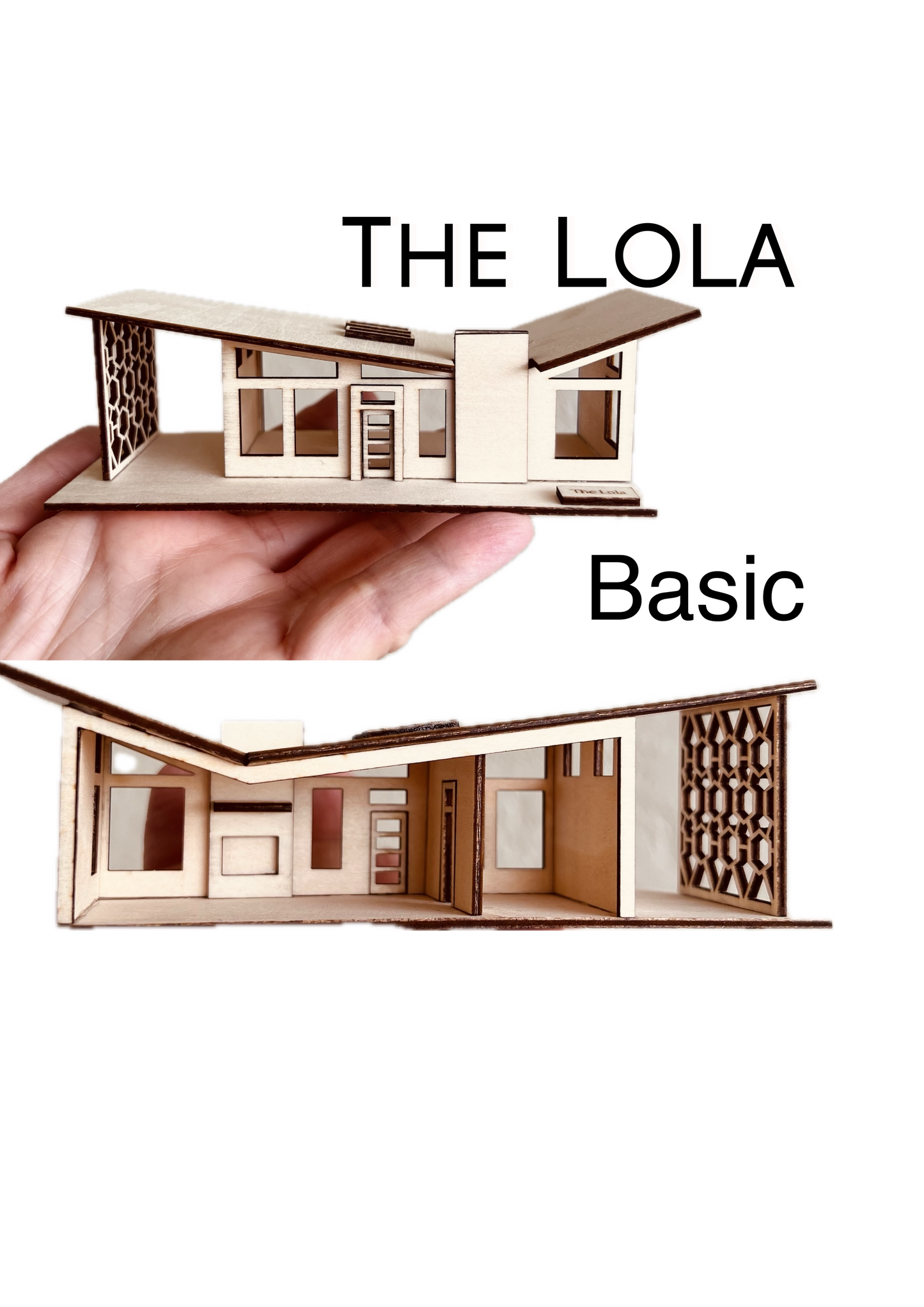 The Lola Basic Mid Century Modern Miniature Dollhouse 1:144