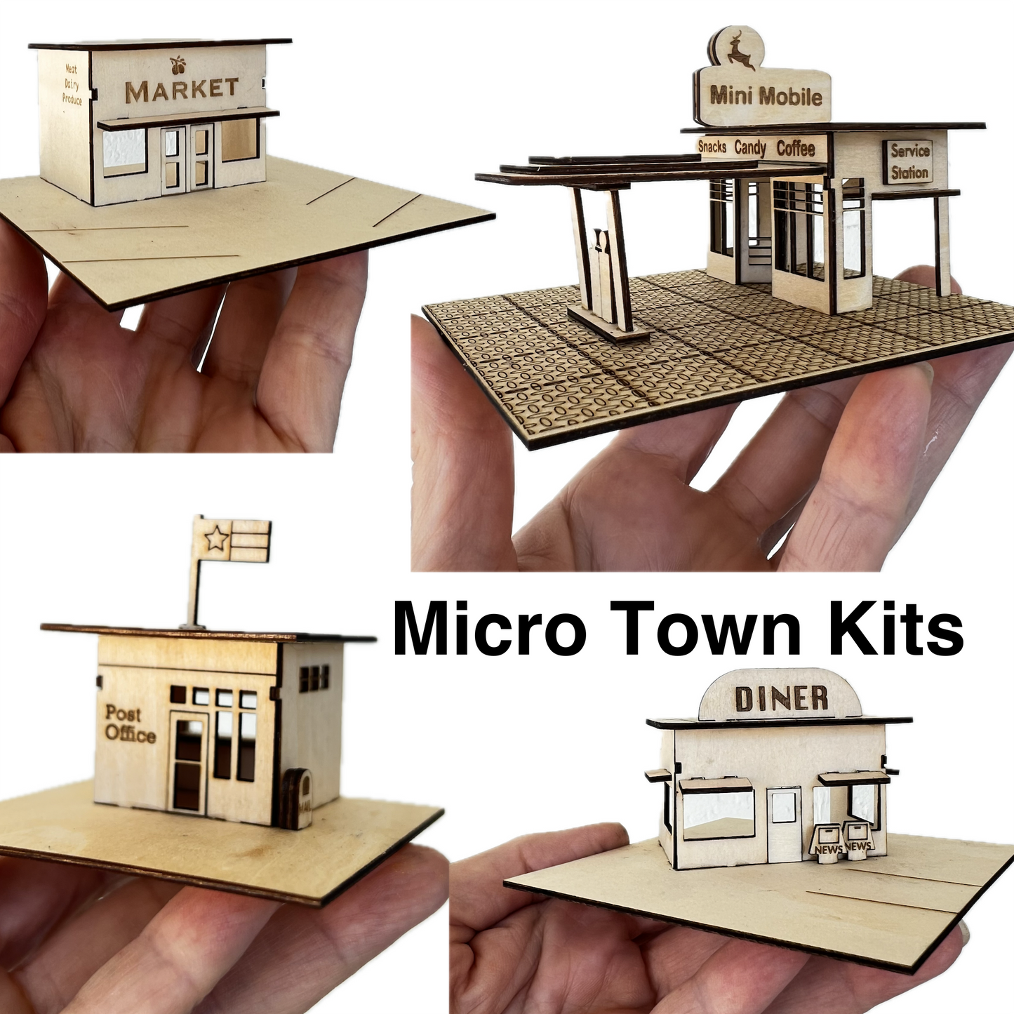 The Service Station, Mini Town Building Kits 1:144